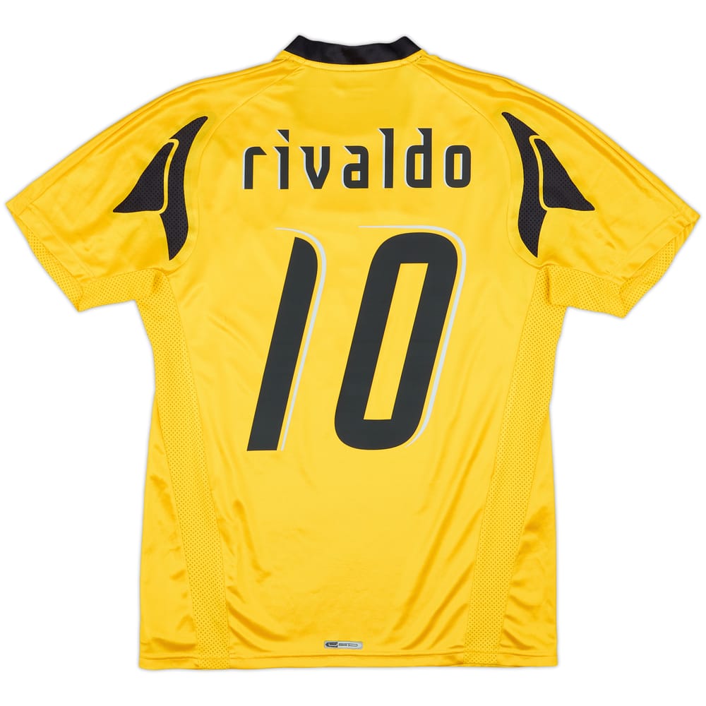 2007-08 AEK Athens Home Shirt Rivaldo #10 - 8/10 - (M)