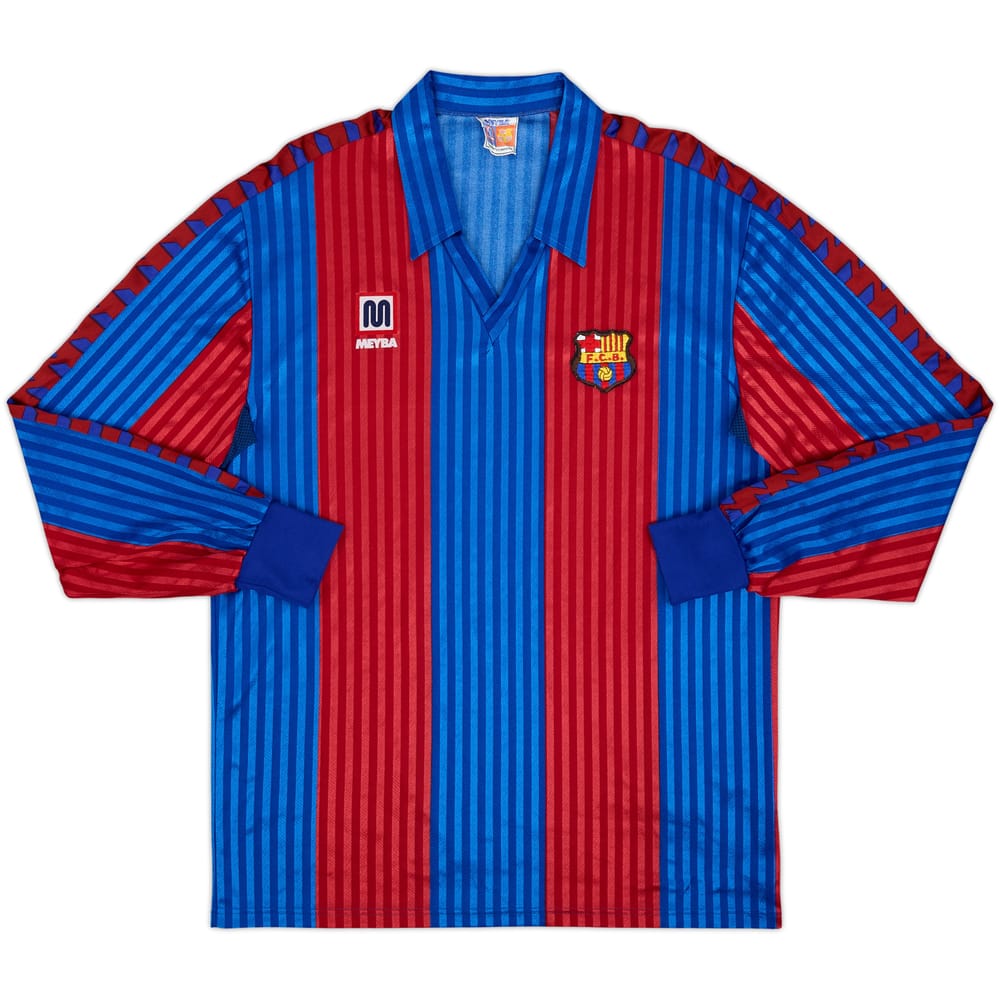 1989-92 Barcelona Home L/S Shirt - 7/10 - (XL)