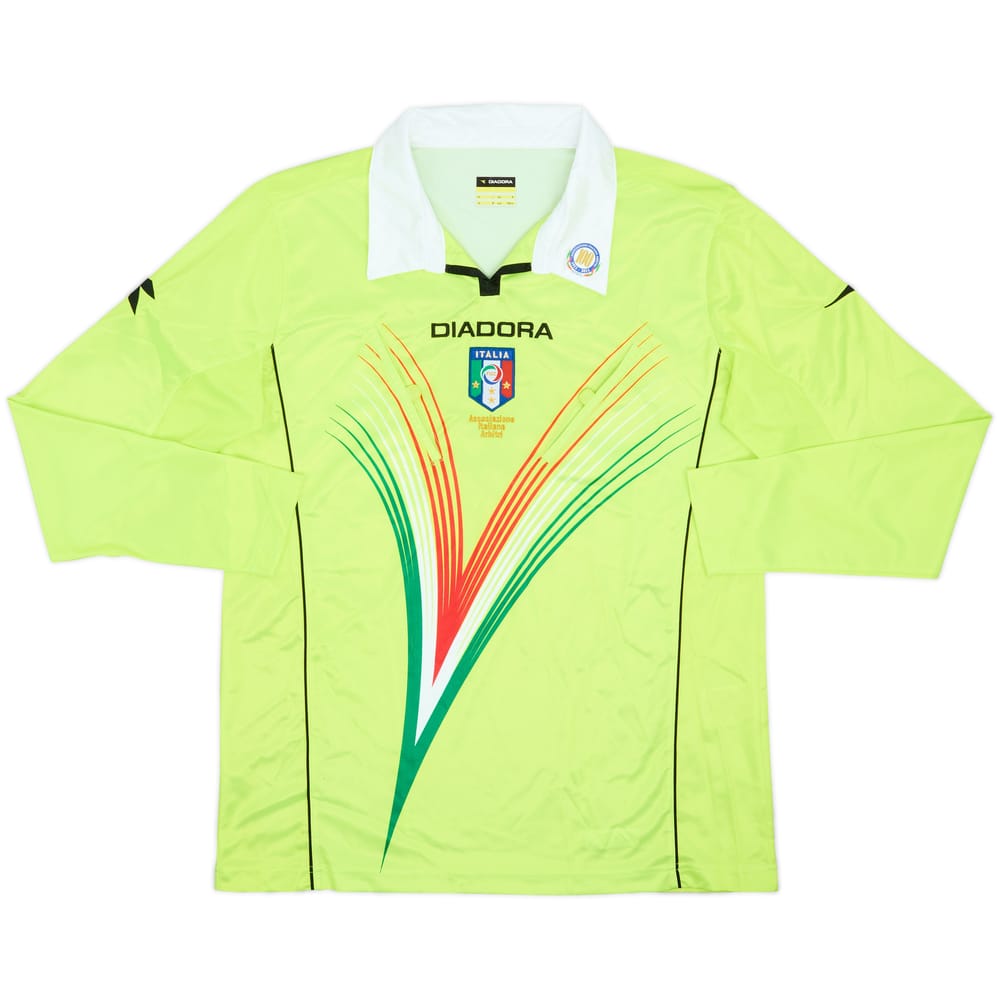 Camiseta Diadora de árbitro de manga larga de Italia 2011-12 - 10/10 - (M)