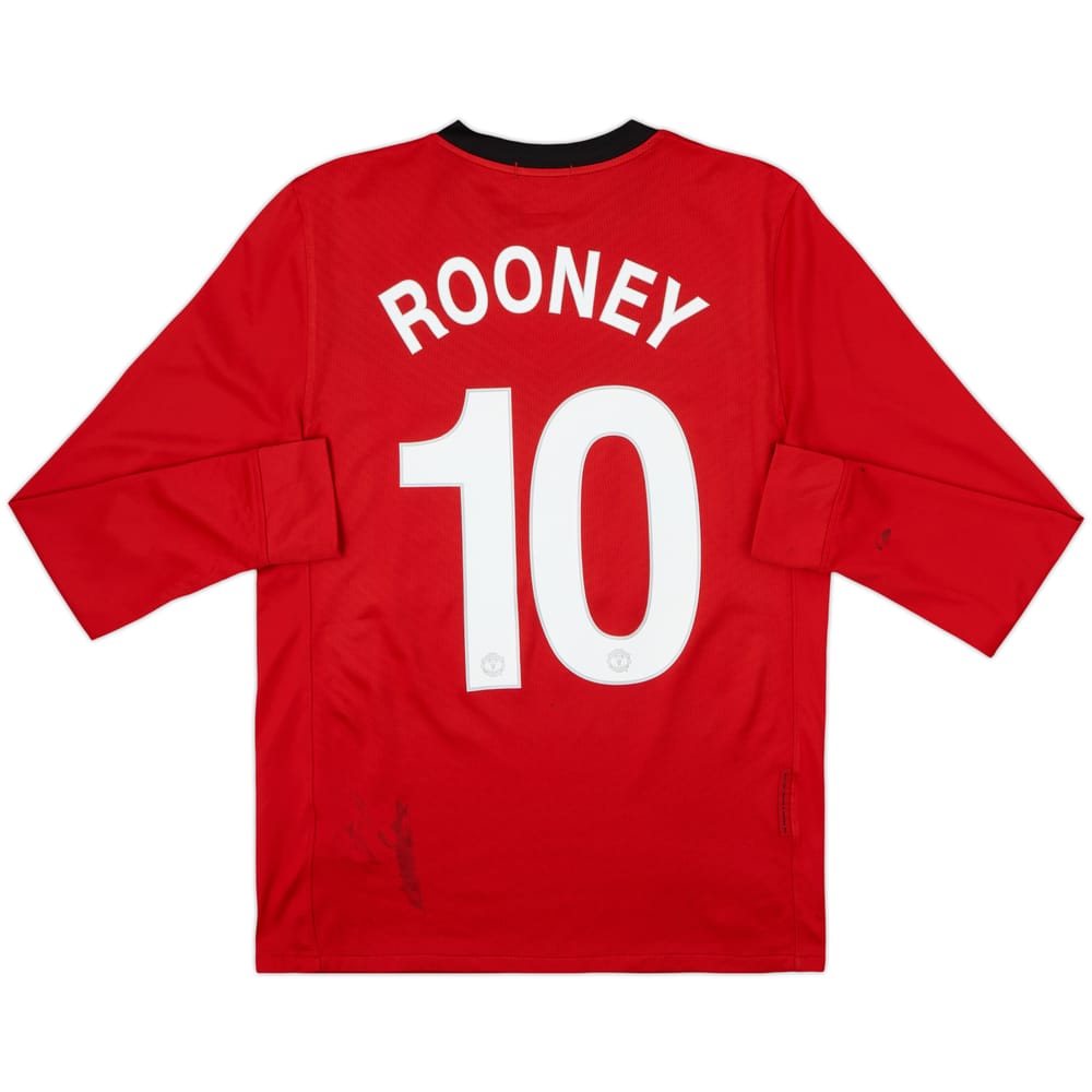 2009-10 Manchester United Home L/S Shirt Rooney #10 - 6/10 - (S)