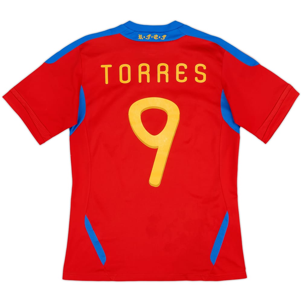 2010-11 Spain Home Shirt Torres #9 - 6/10 - (XL.Boys)