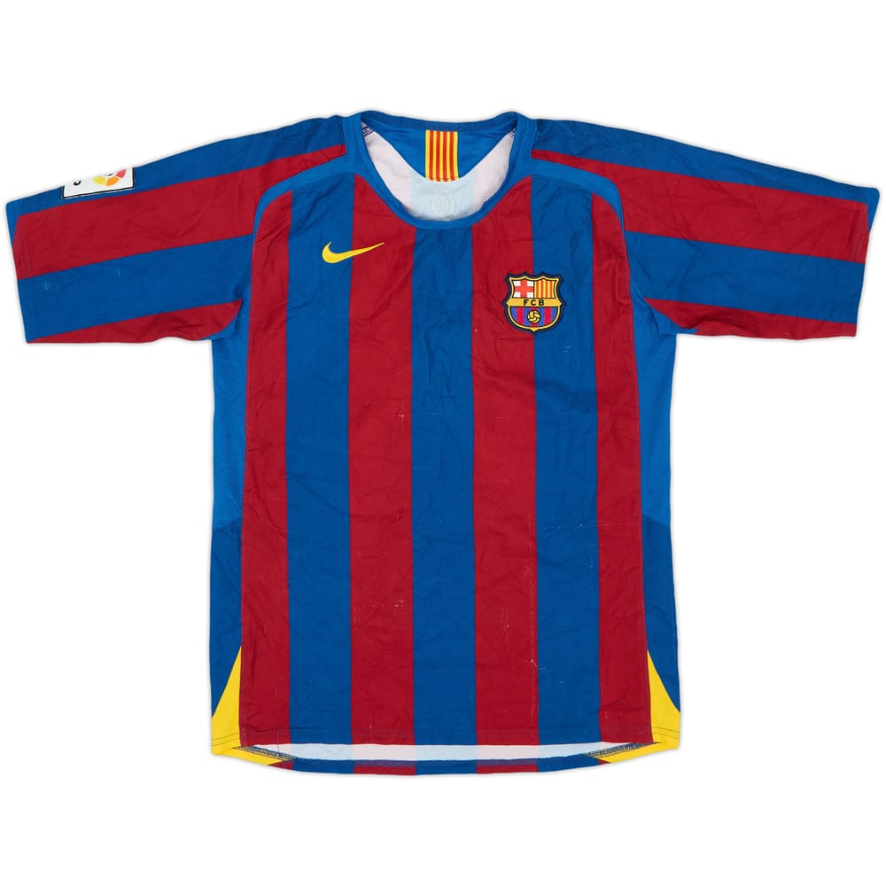 2005-06 Barcelona Home Shirt - 6/10 - (L.Boys)