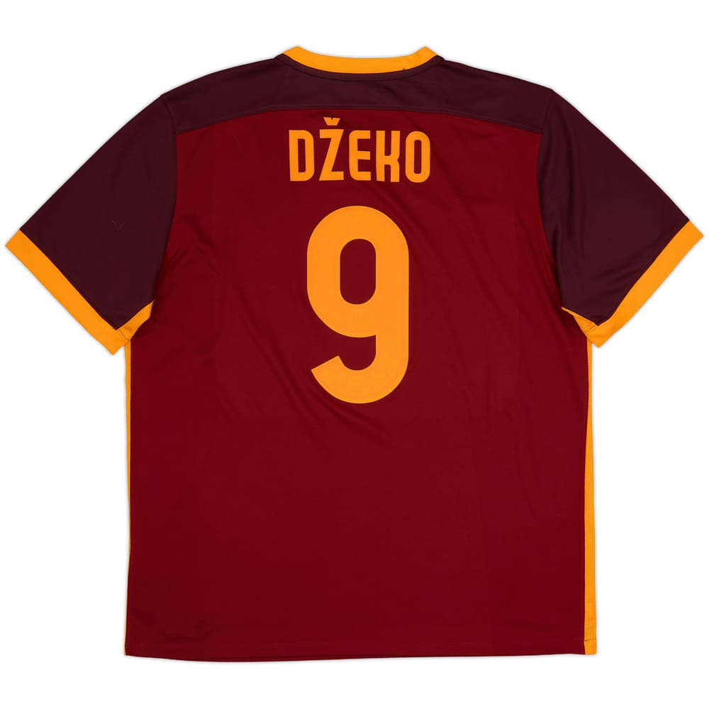 2015-16 Roma Home Shirt Dzeko #9 - 9/10 - (XL)
