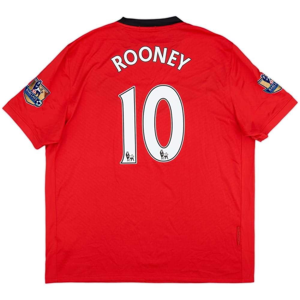 2009-10 Manchester United Home Shirt Rooney #10 - 8/10 - (XL)
