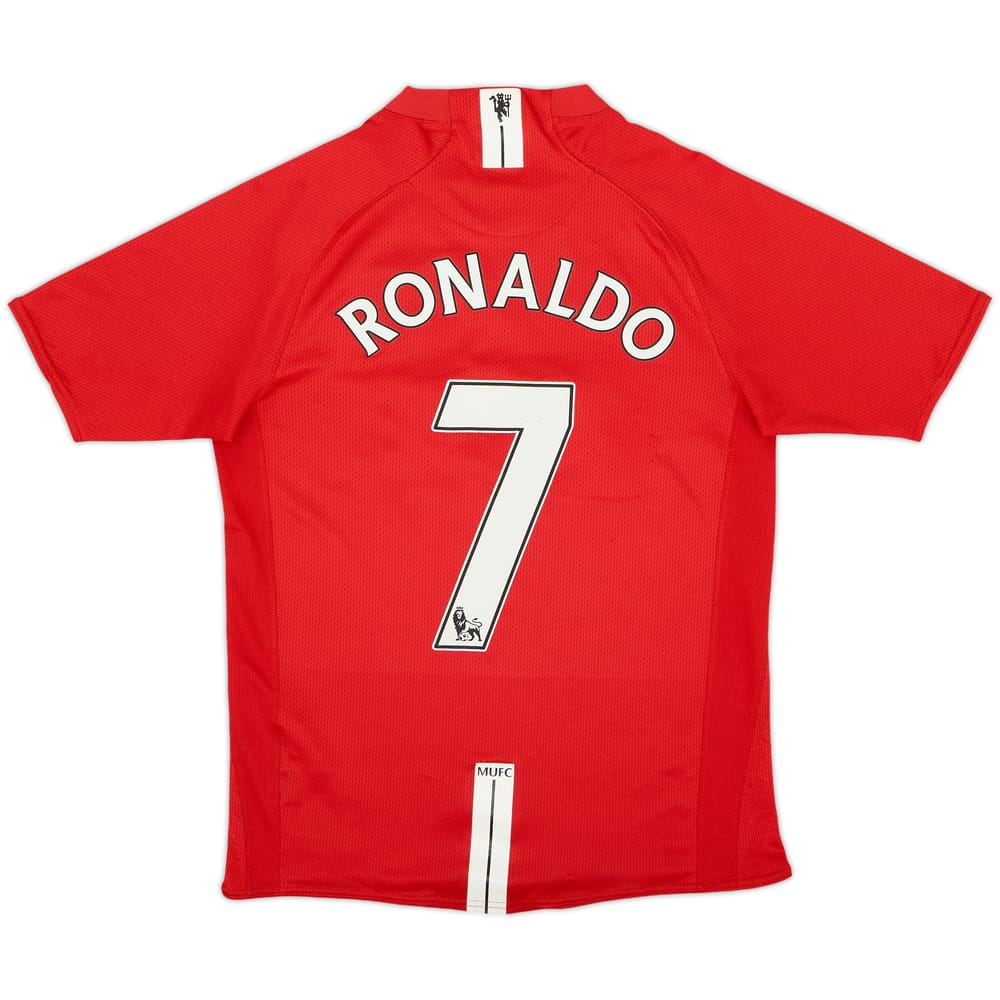 2007-09 Manchester United Camiseta Local Ronaldo #7 - 8/10 - (XL.Boys)