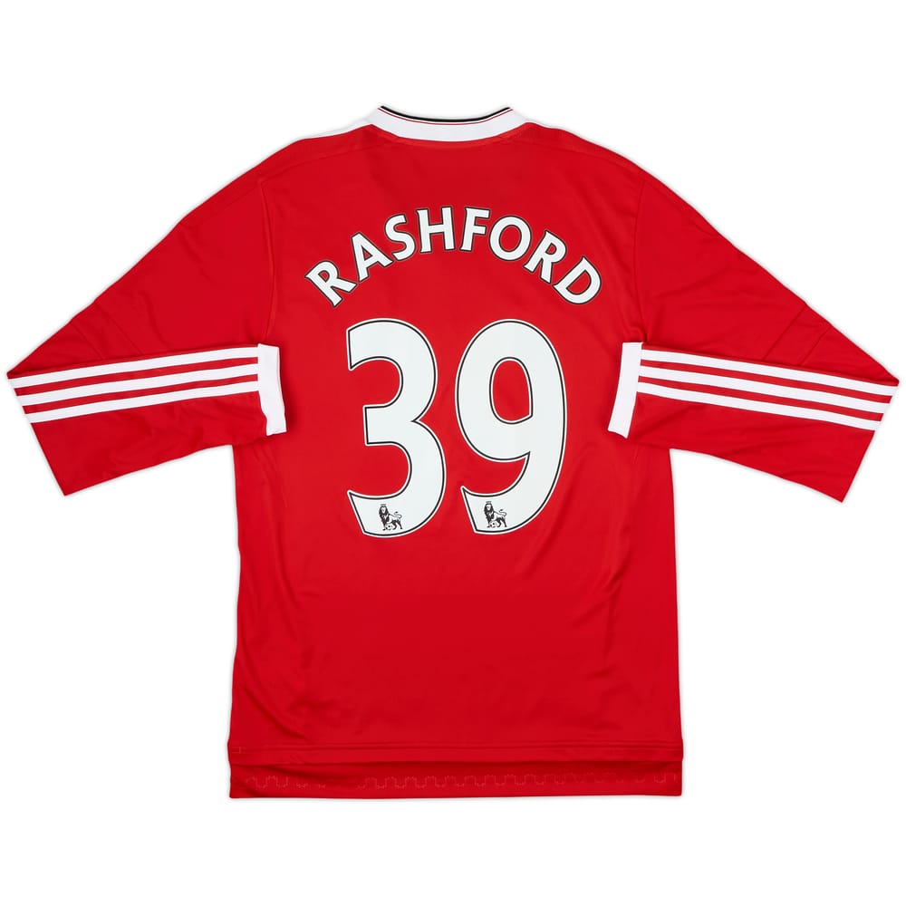 2015-16 Manchester United Home L/S Shirt Rashford #39 - 8/10 - (S)