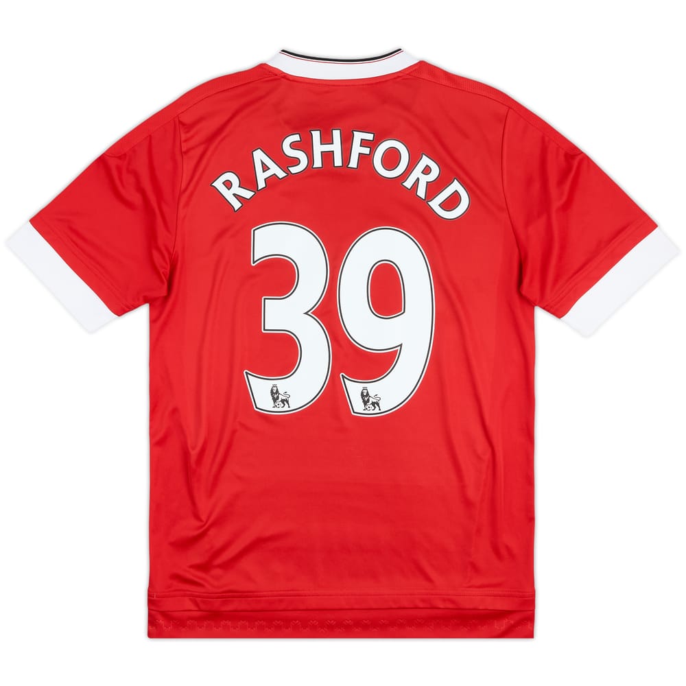 2015-16 Manchester United Home Shirt Rashford #39 - 9/10 - (XL.Boys)