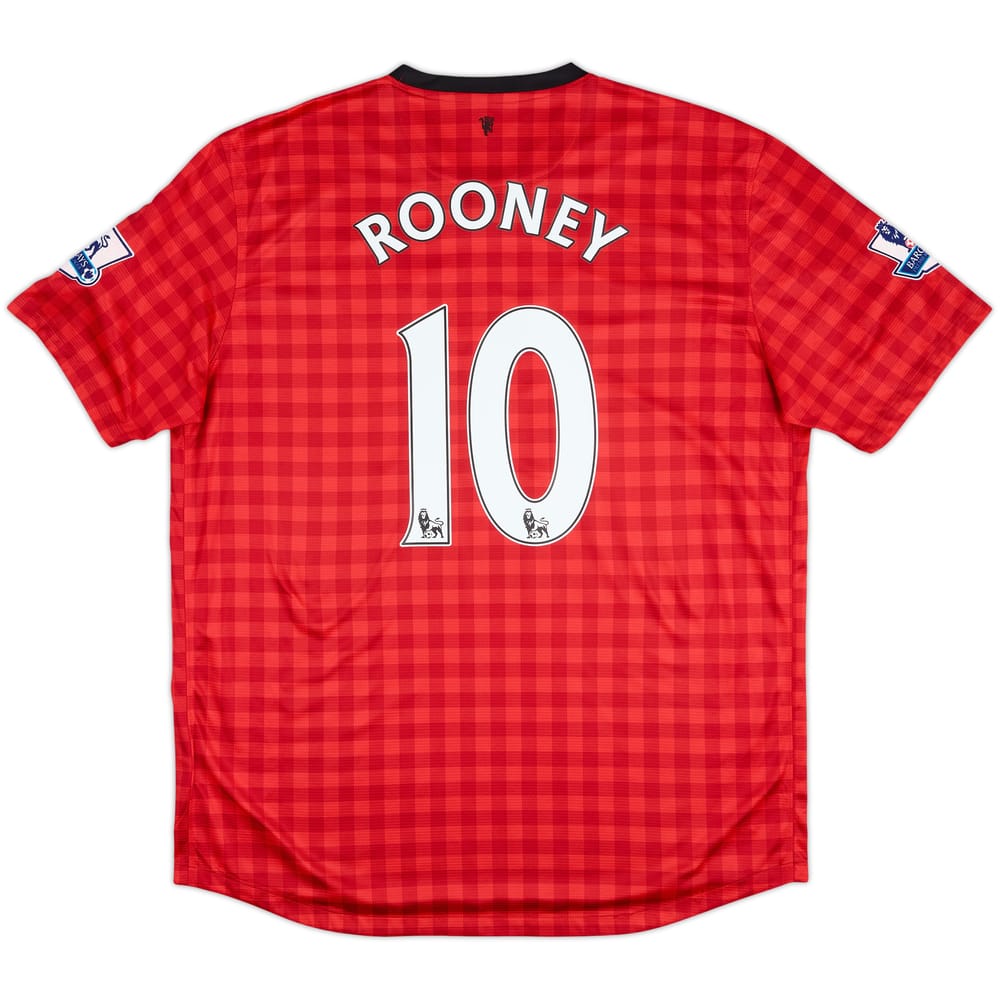 2012-13 Manchester United Home Shirt Rooney #10 - 8/10 - (XL)