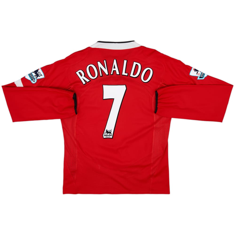 2004-06 Manchester United Home L/S Shirt Ronaldo #7 - 8/10 - (S)