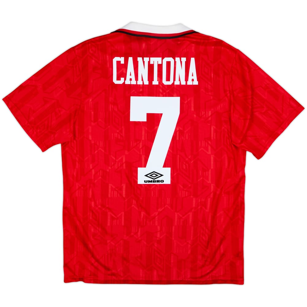 1992-94 Manchester United Home Shirt Cantona #7 - 8/10 - (L)