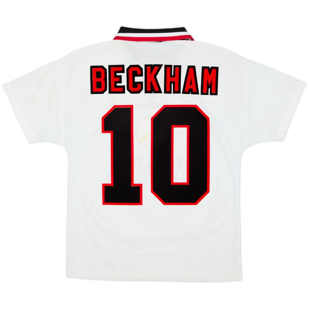 1996-97 Manchester United Away Shirt Beckham #10 - 8/10 - (Y)
