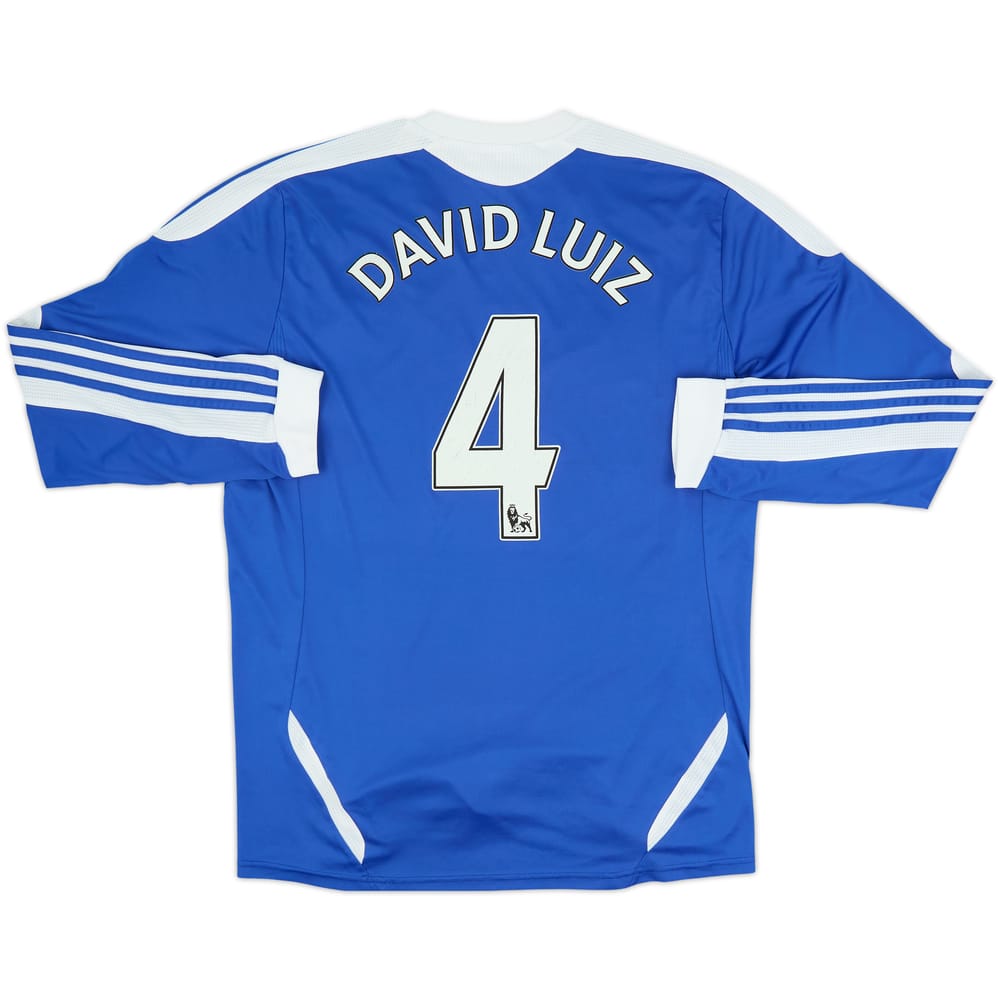 2011-12 Chelsea Home L/S Shirt David Luiz #4 - 6/10 - (L)