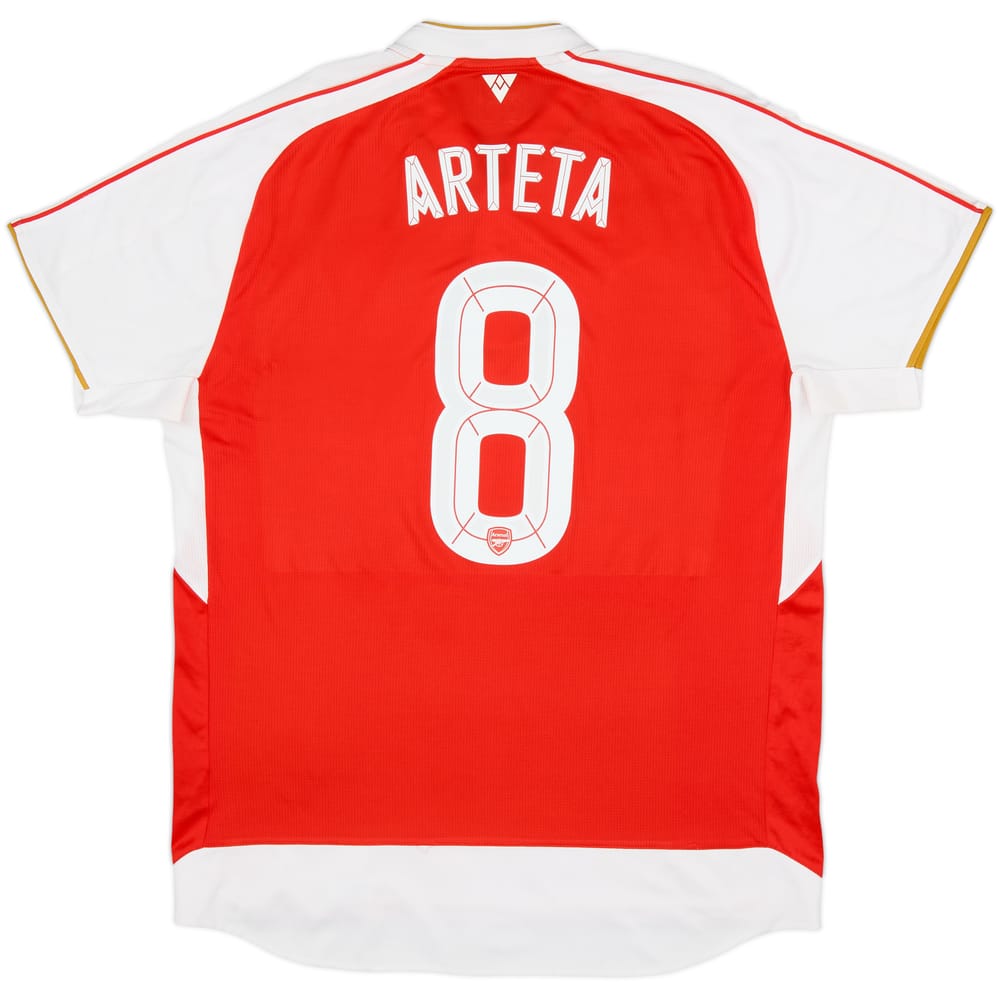2015-16 Arsenal Home Shirt Arteta #8 - 8/10 - (XL)