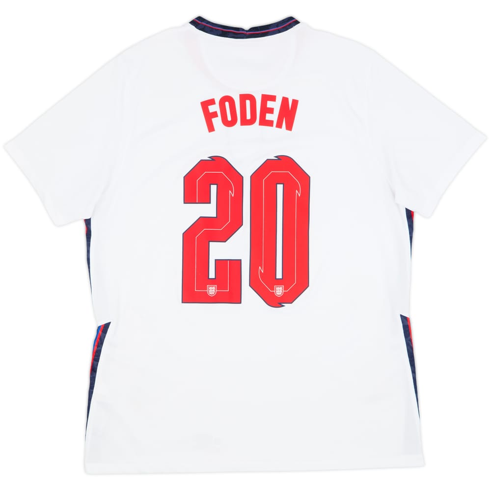 2020-22 England Home Shirt Foden #20 - 7/10 - (XL)