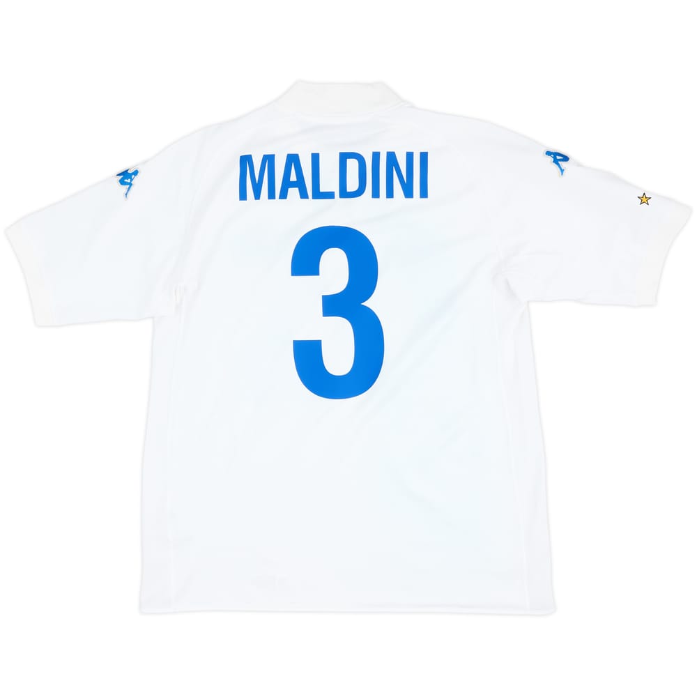 Camiseta de visitante de Italia 2002 Maldini #3 - 8/10 - (L)
