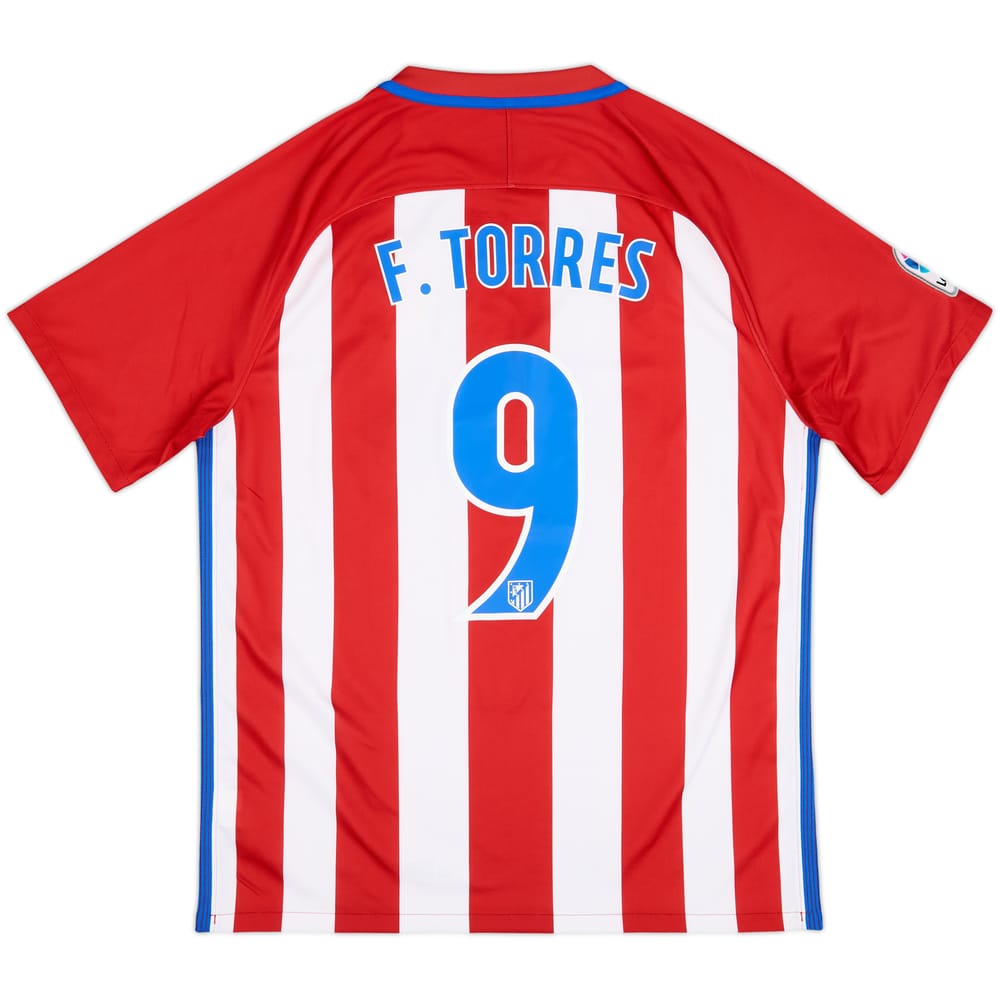 2016-17 Atletico Madrid Home Shirt Torres #9 - 9/10 - (L)