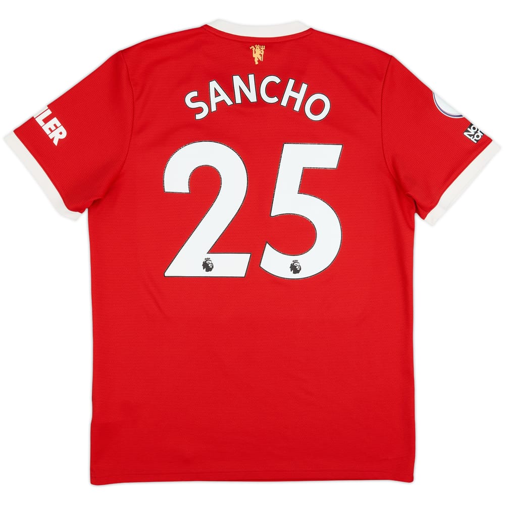 2021-22 Manchester United Home Shirt Sancho #25 - 7/10 - (L)