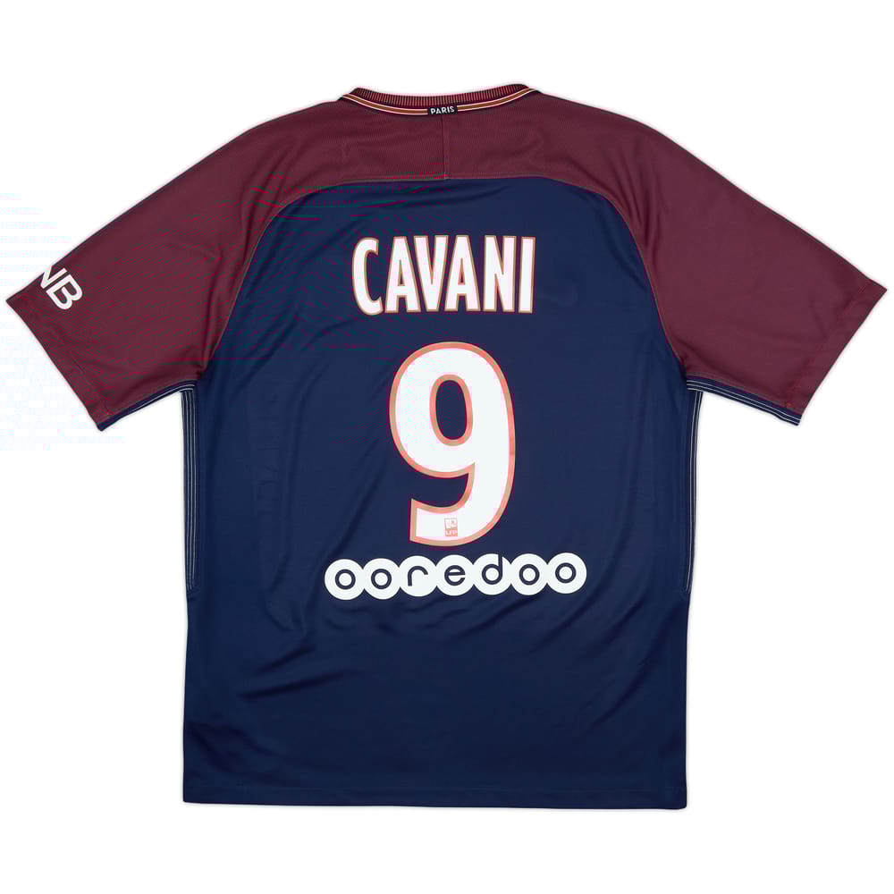 2017-18 Paris Saint-Germain Home Shirt Cavani #9 - 8/10 - (M)