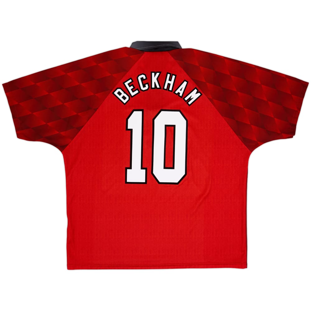 1996-98 Manchester United Home Shirt Beckham #10 - 9/10 - (XXL)