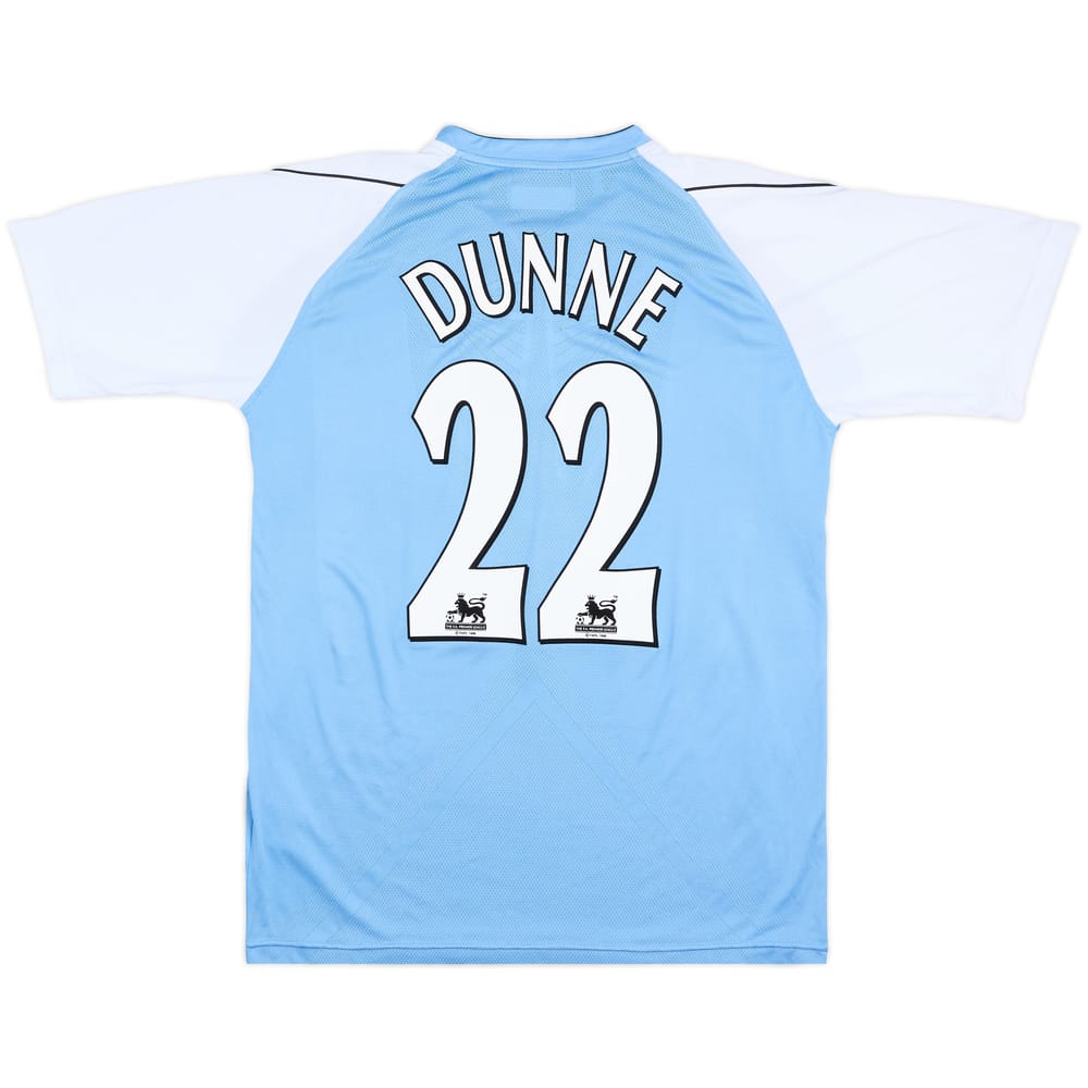2006-07 Manchester City Home Shirt Dunne #22 - 8/10 - (L)
