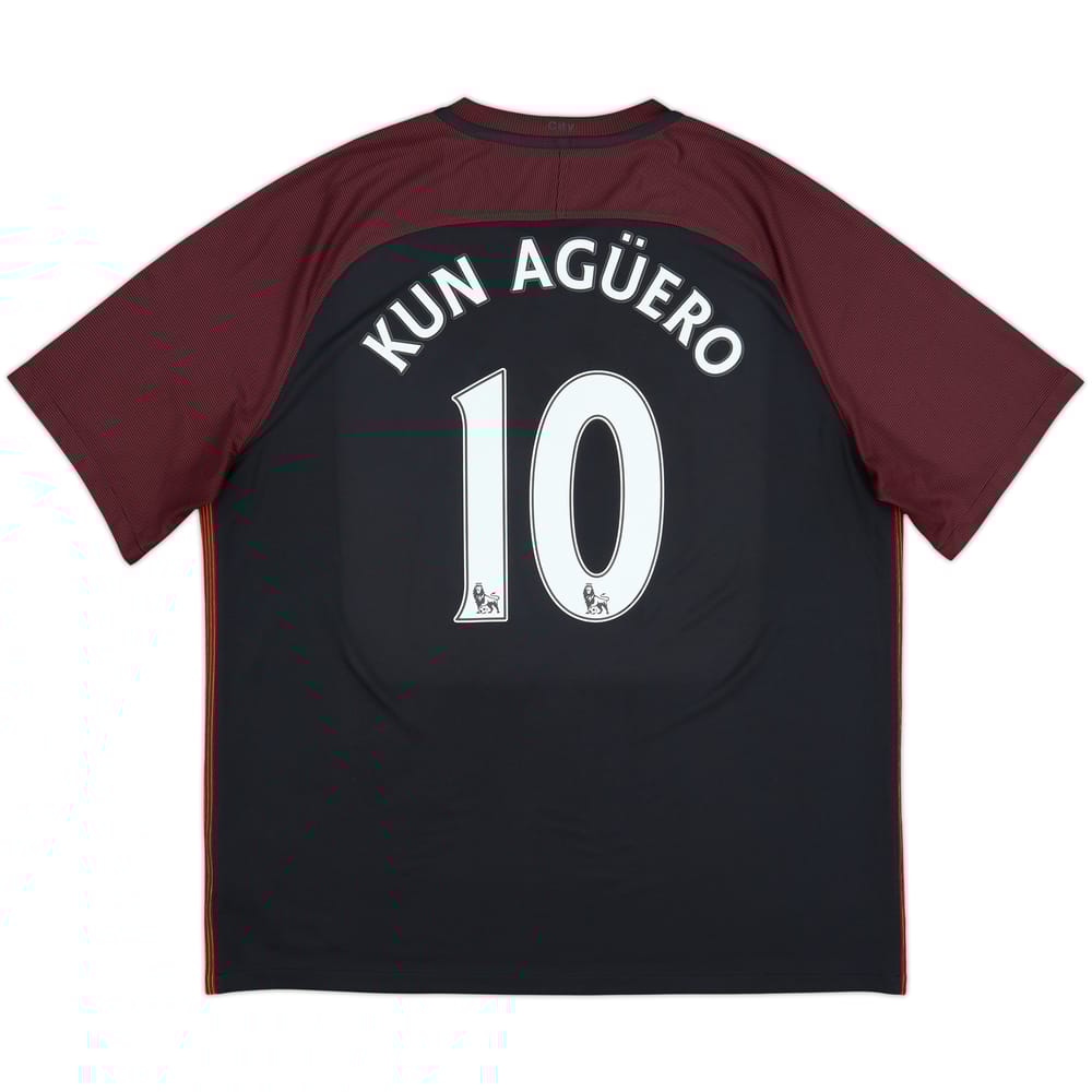 2016-17 Manchester City Away Shirt Kun Aguero #10 - 9/10 - (XXL)