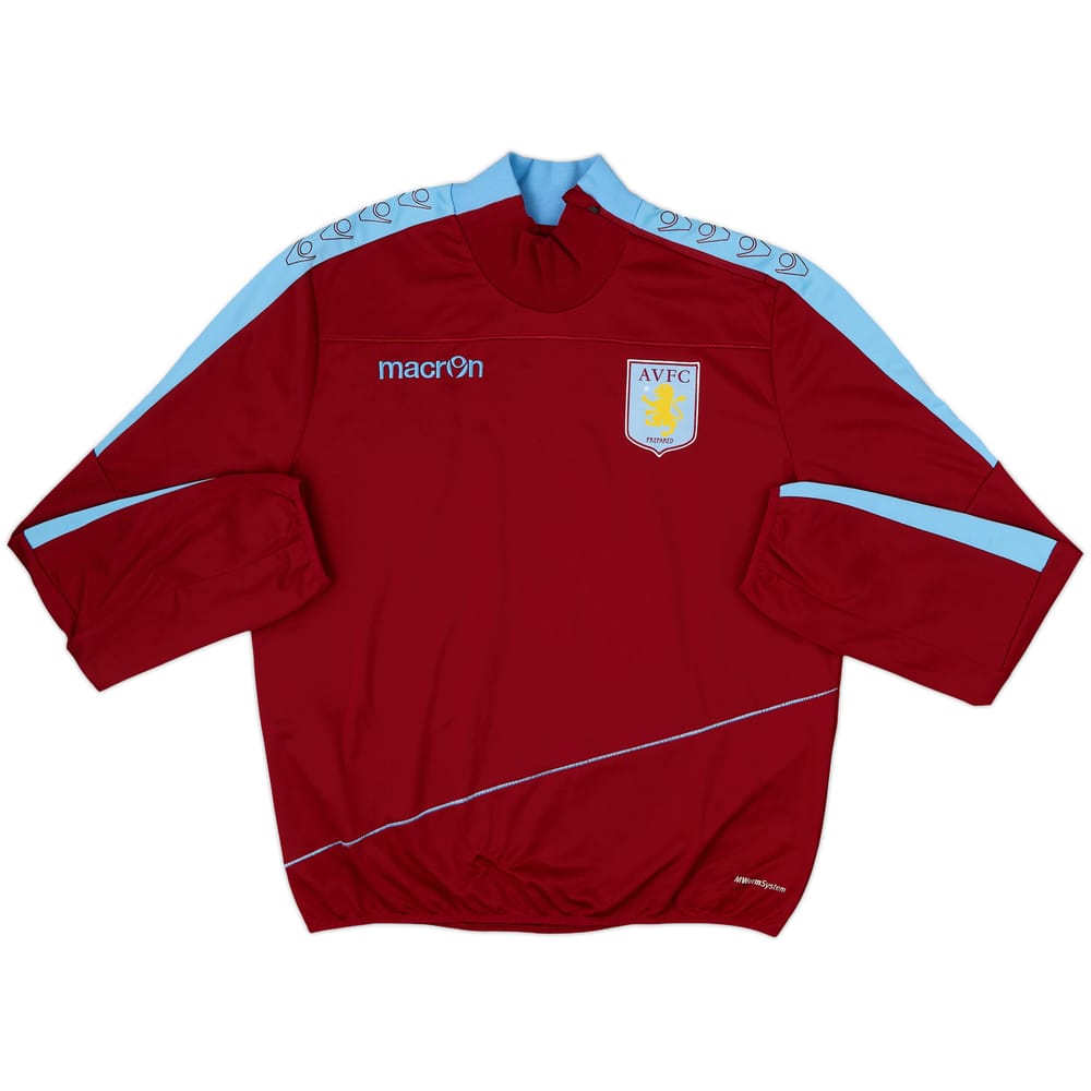 2013-14 Aston Villa Macron 1/4 Zip Sudadera de entrenamiento - 10/10 - (S)