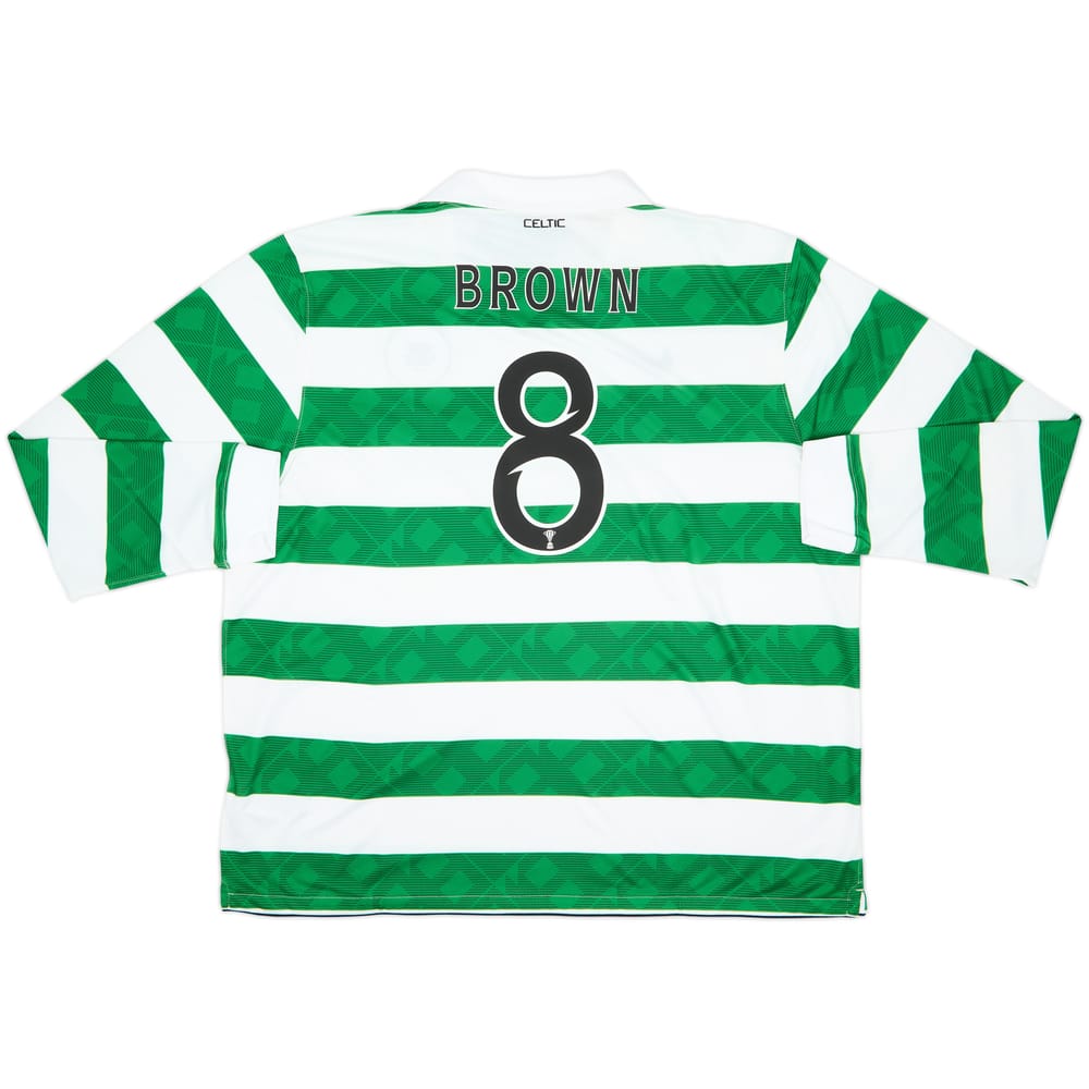2010-12 Celtic Home L/S Shirt Brown #8 (3XL)