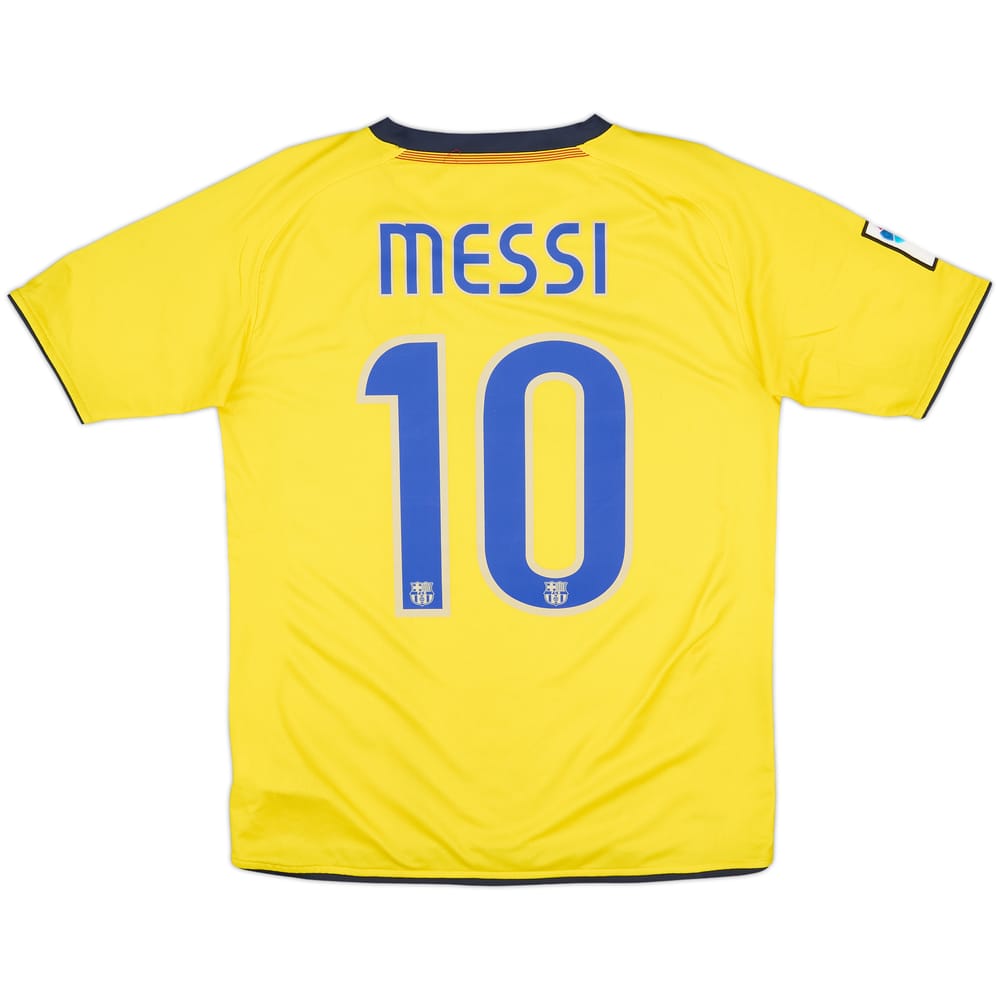 Camiseta de visitante del Barcelona 2008-10 Messi #10 - 8/10 - (Juvenil XL)
