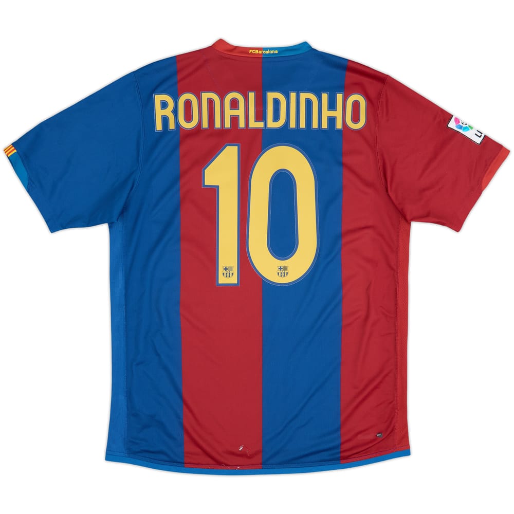 2006-07 Barcelona Home Shirt Ronaldinho #10 - 8/10 - (L)