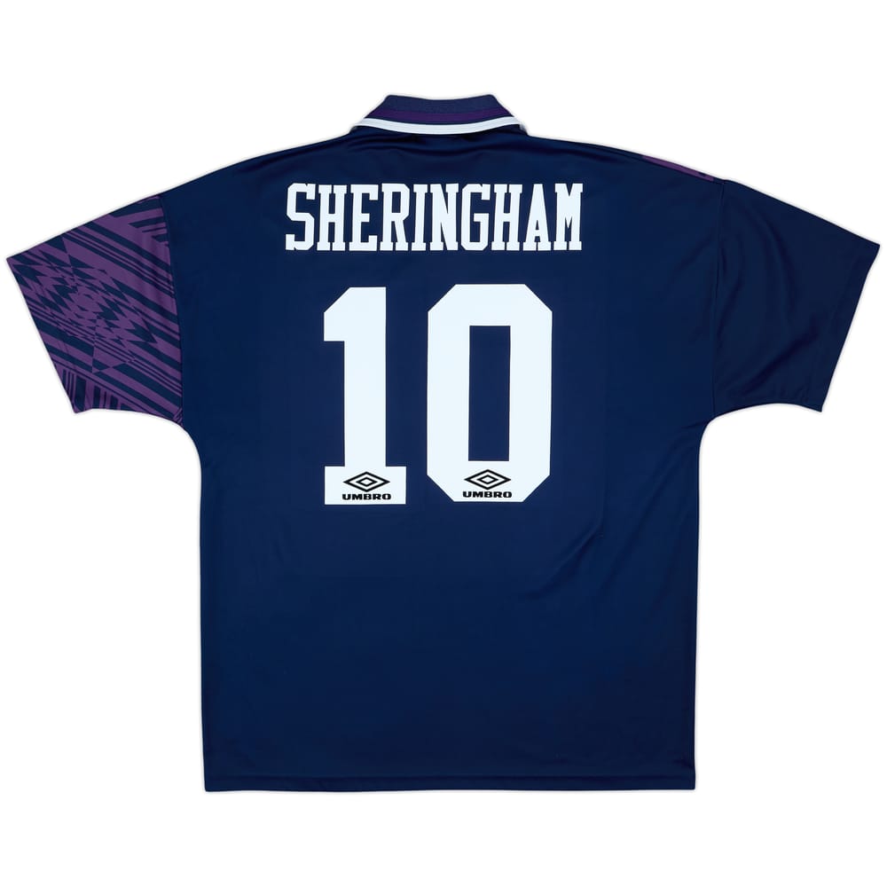 1994-95 Tottenham Away Shirt Sheringham #10 - 8/10 - (XL)