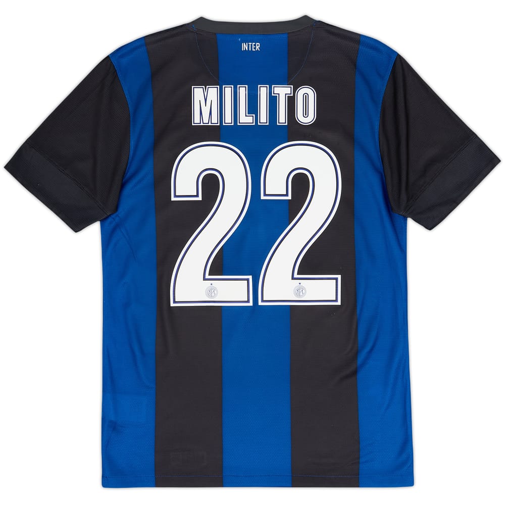 Camiseta de local del Inter Milan 2012-13 Milito #22 - 7/10 - (S)