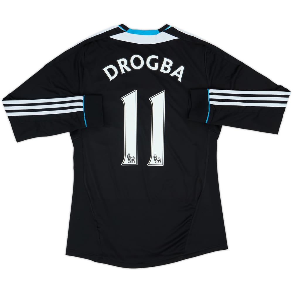 Camiseta de visitante de manga larga del Chelsea 2011-12 Drogba #11 - 6/10 - (S)