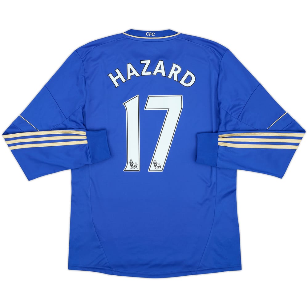 Camiseta de local del Chelsea 2012-13 de manga larga Hazard #17 - 6/10 - (M)