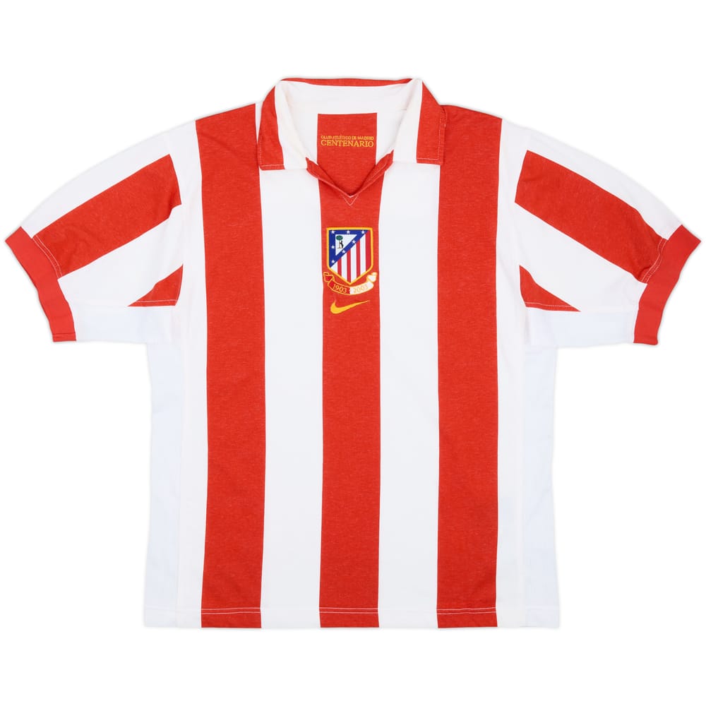 2003-04 Atletico Madrid Centenary Home Shirt - 8/10 - (M)