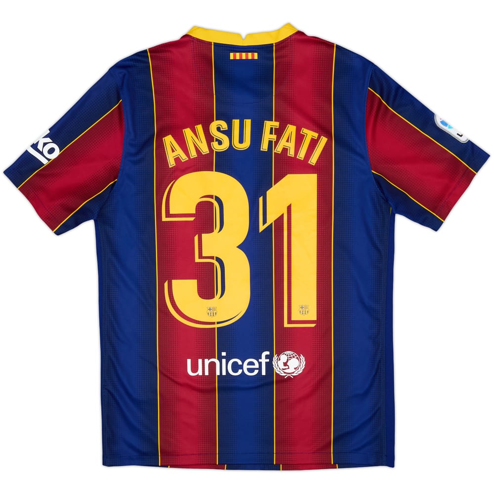2020-21 Barcelona Home Shirt Ansu Fati #31 - 8/10 - (M)