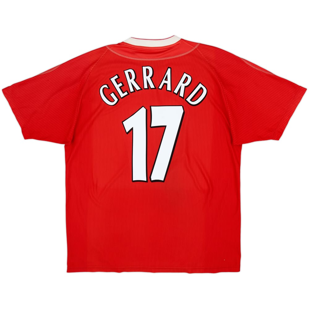 2002-04 Liverpool Home Shirt Gerrard #17 - 4/10 - (XL)