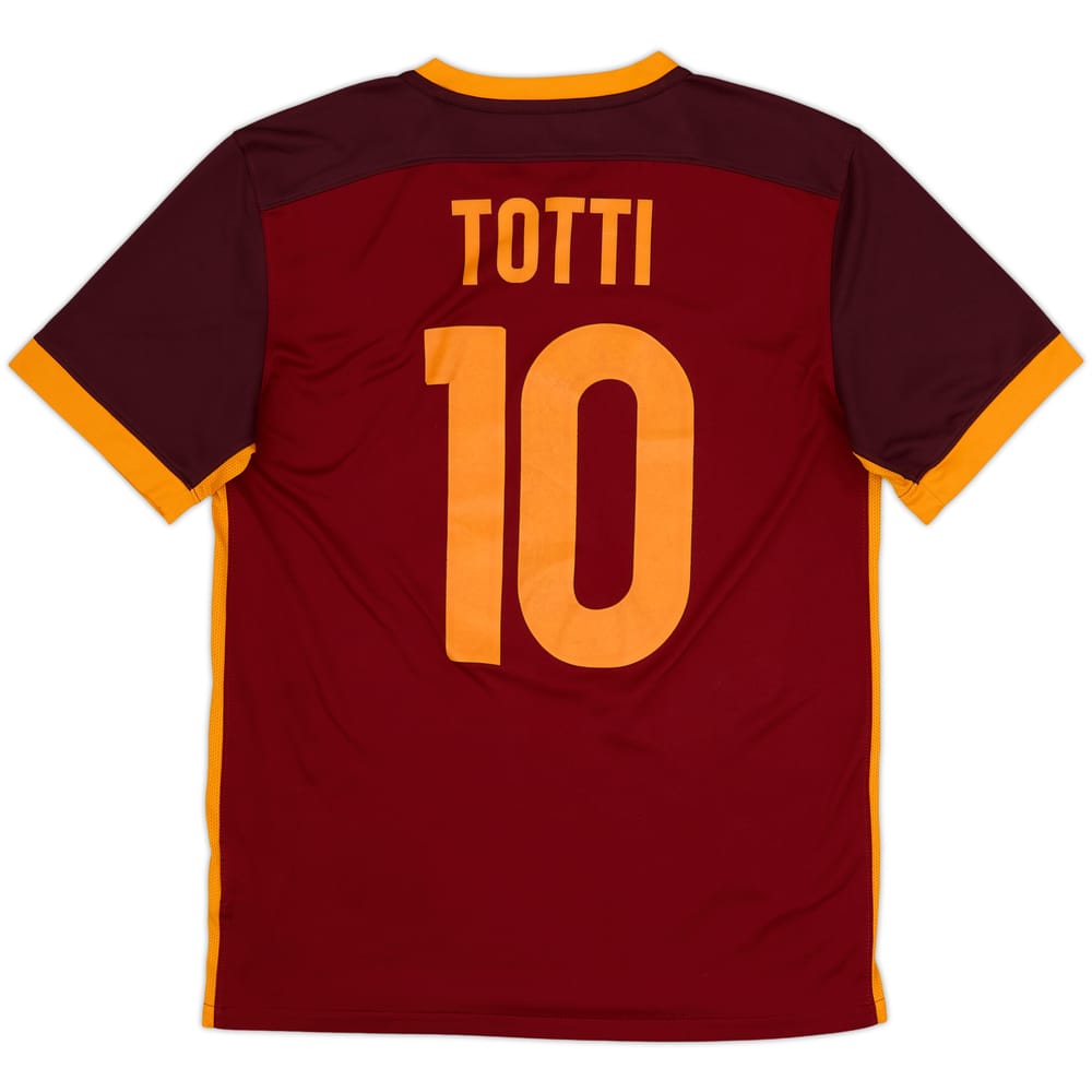 2015-16 Roma Home Shirt Totti #10 - 6/10 - (M)