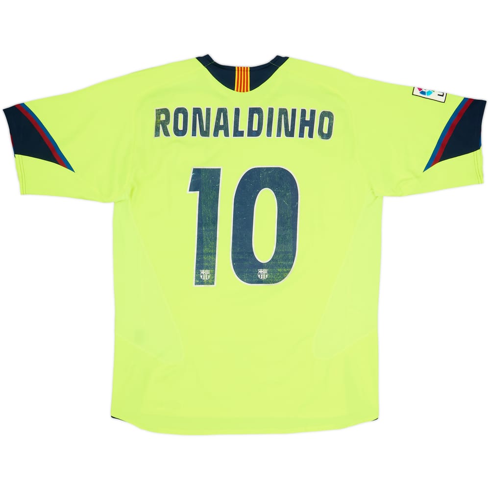 2005-06 Barcelona Away Shirt Ronaldinho #10 - 6/10 - (L)