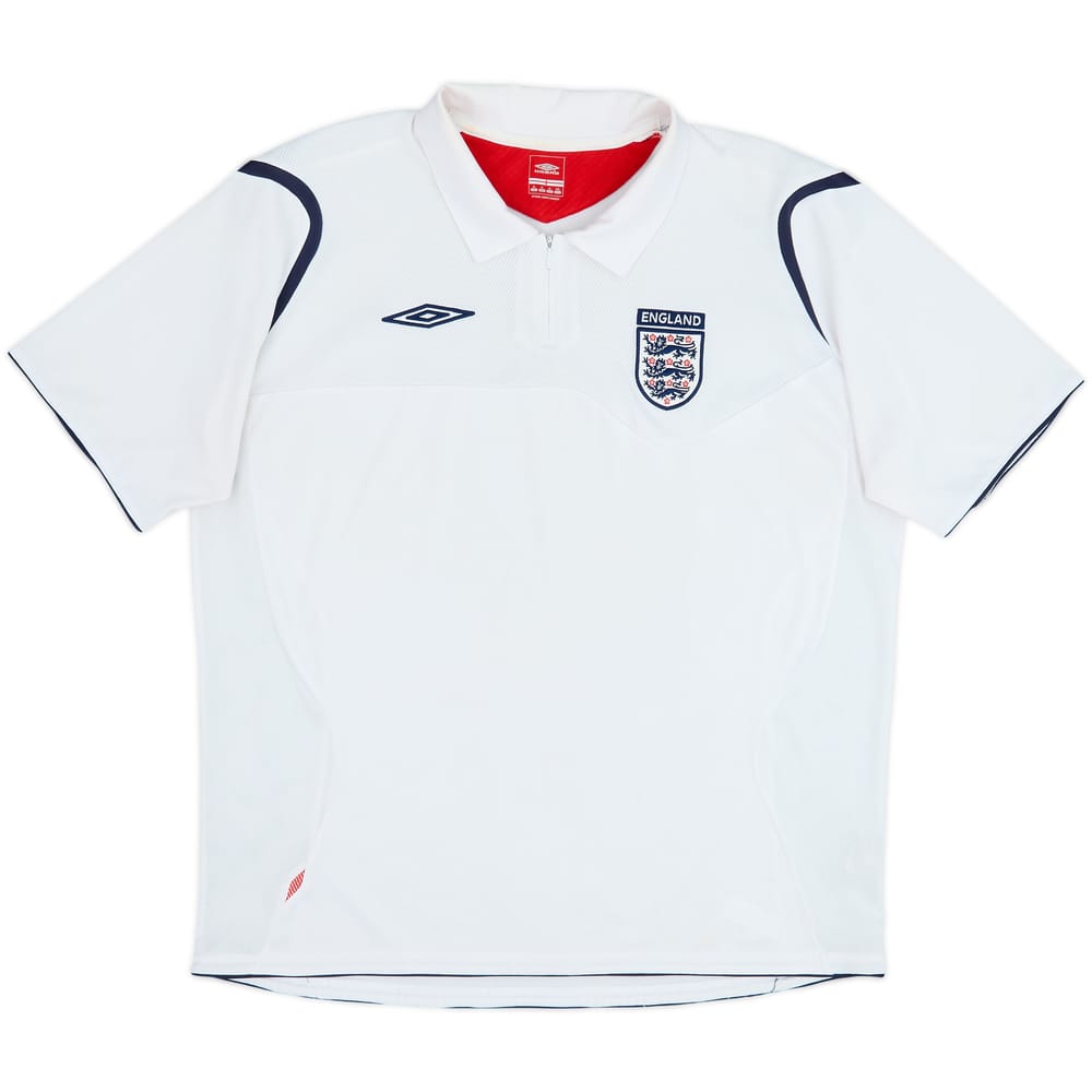 2006-07 England Umbro 1/4 Zip Polo Shirt - 7/10 - (XL)