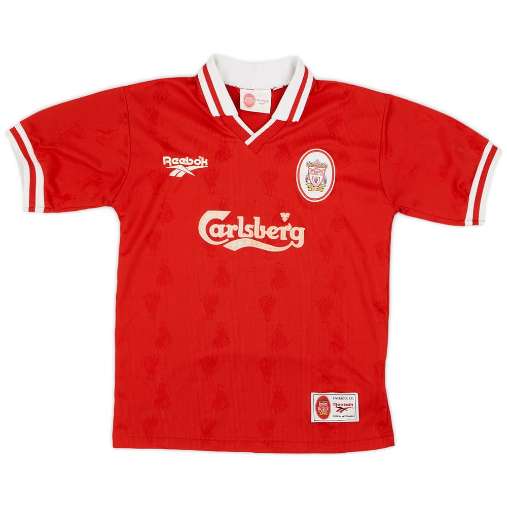 1996-98 Liverpool Home Shirt - 9/10 - (Y)