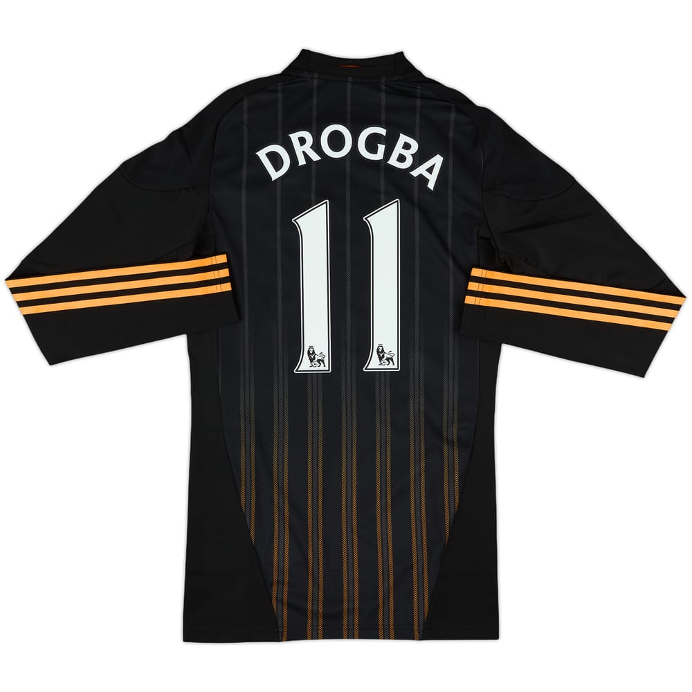 2010-11 Chelsea Player Issue Techfit Away L/S Shirt Drogba #11 - 9/10 - (S)