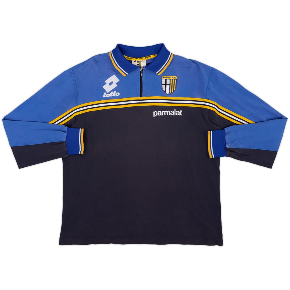 1998-99 Parma Lotto 1/4 Zip L/S Polo Shirt - 7/10 - (L)