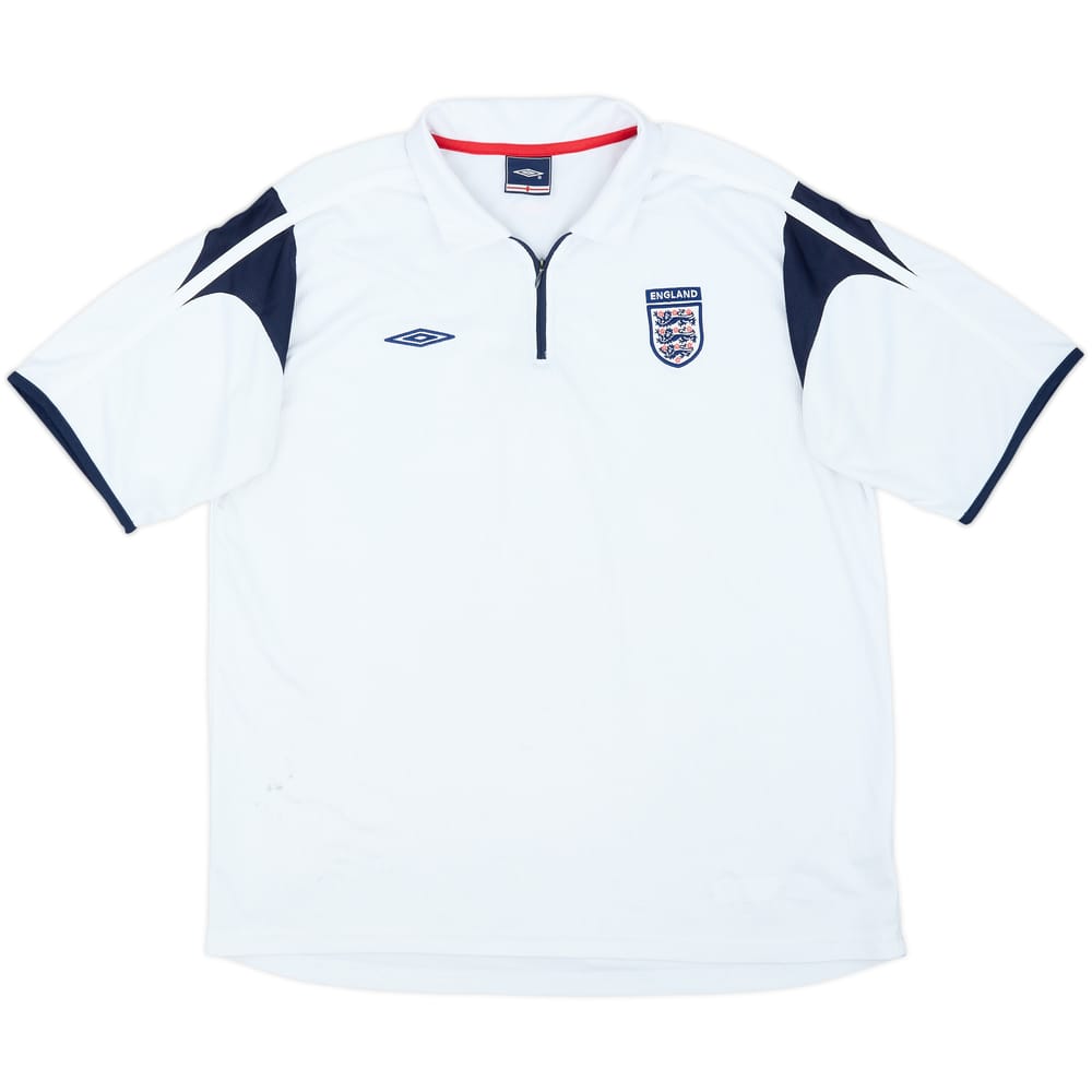 2004-06 England 1/4 Zip Polo Shirt - 6/10 - (XL)