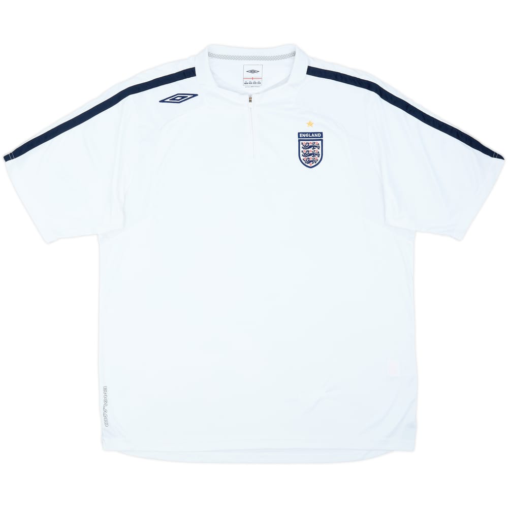 2006-07 England Umbro 1/4 Zip Polo Shirt - 8/10 - (XXL)
