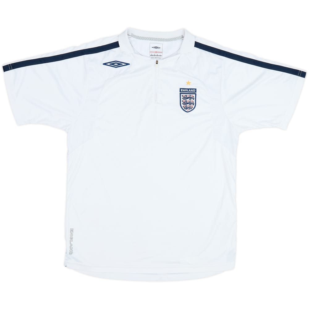 2006-07 England Umbro 1/4 Zip Polo Shirt - 6/10 - (M)