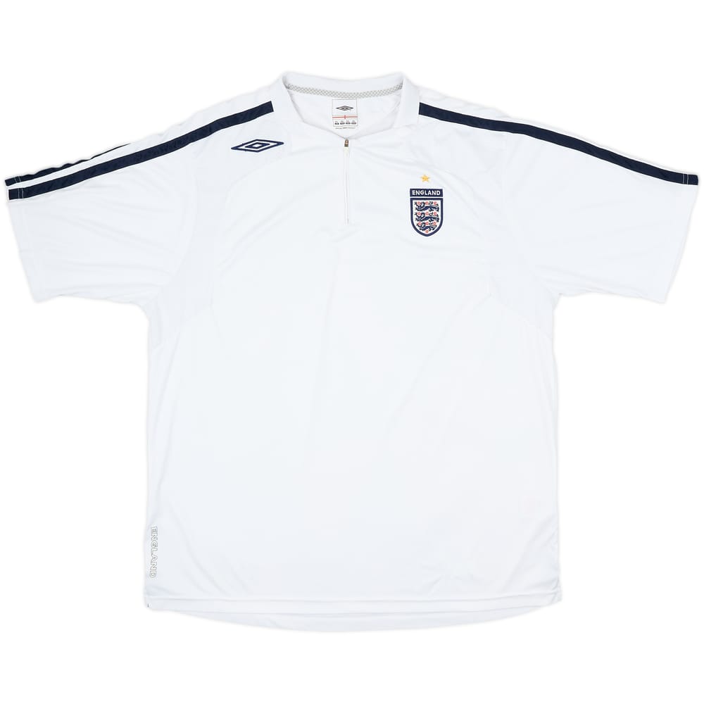 2006-07 England Umbro 1/4 Zip Polo Shirt - 8/10 - (XXL)