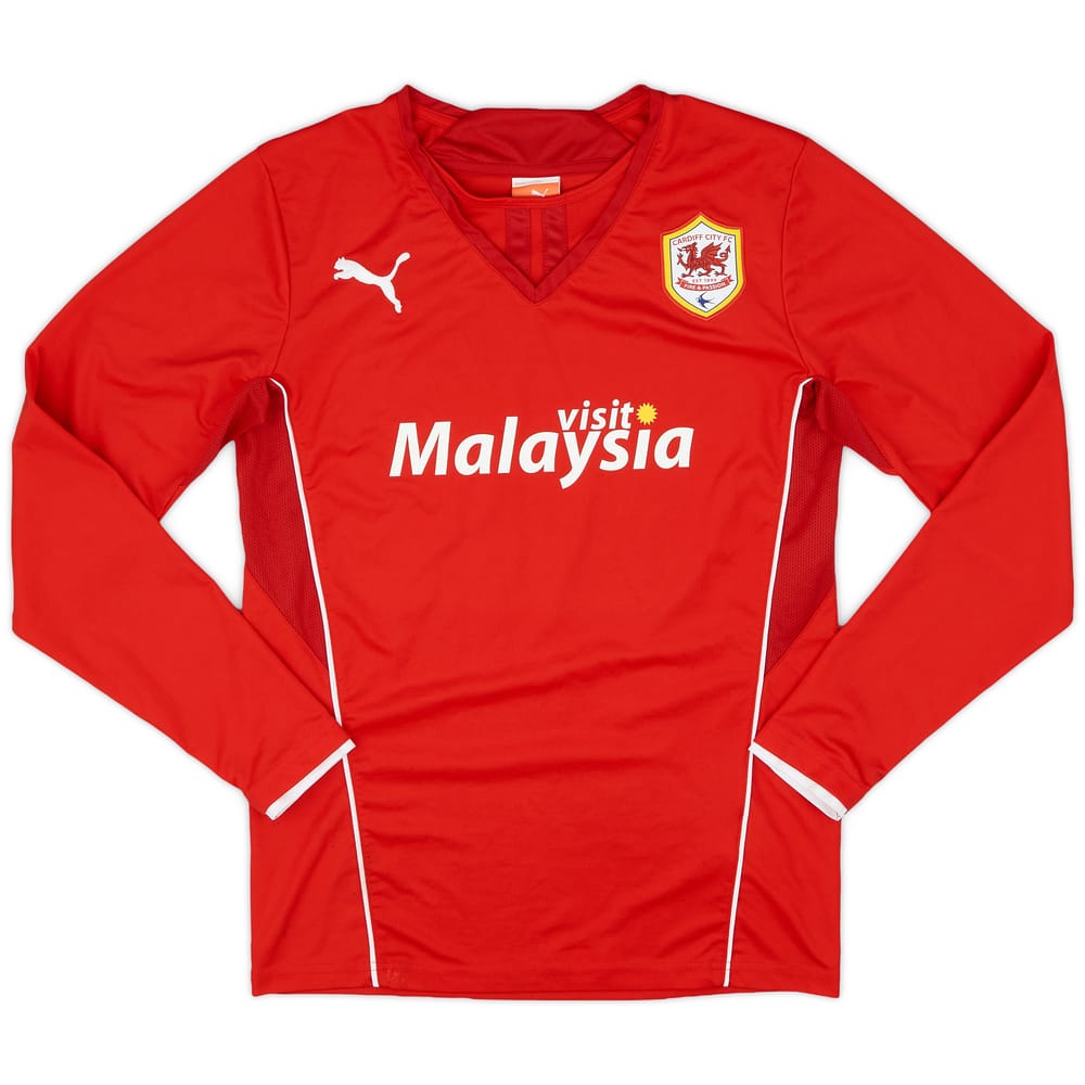 2013-14 Cardiff Home L/S Shirt - 9/10 - (S)