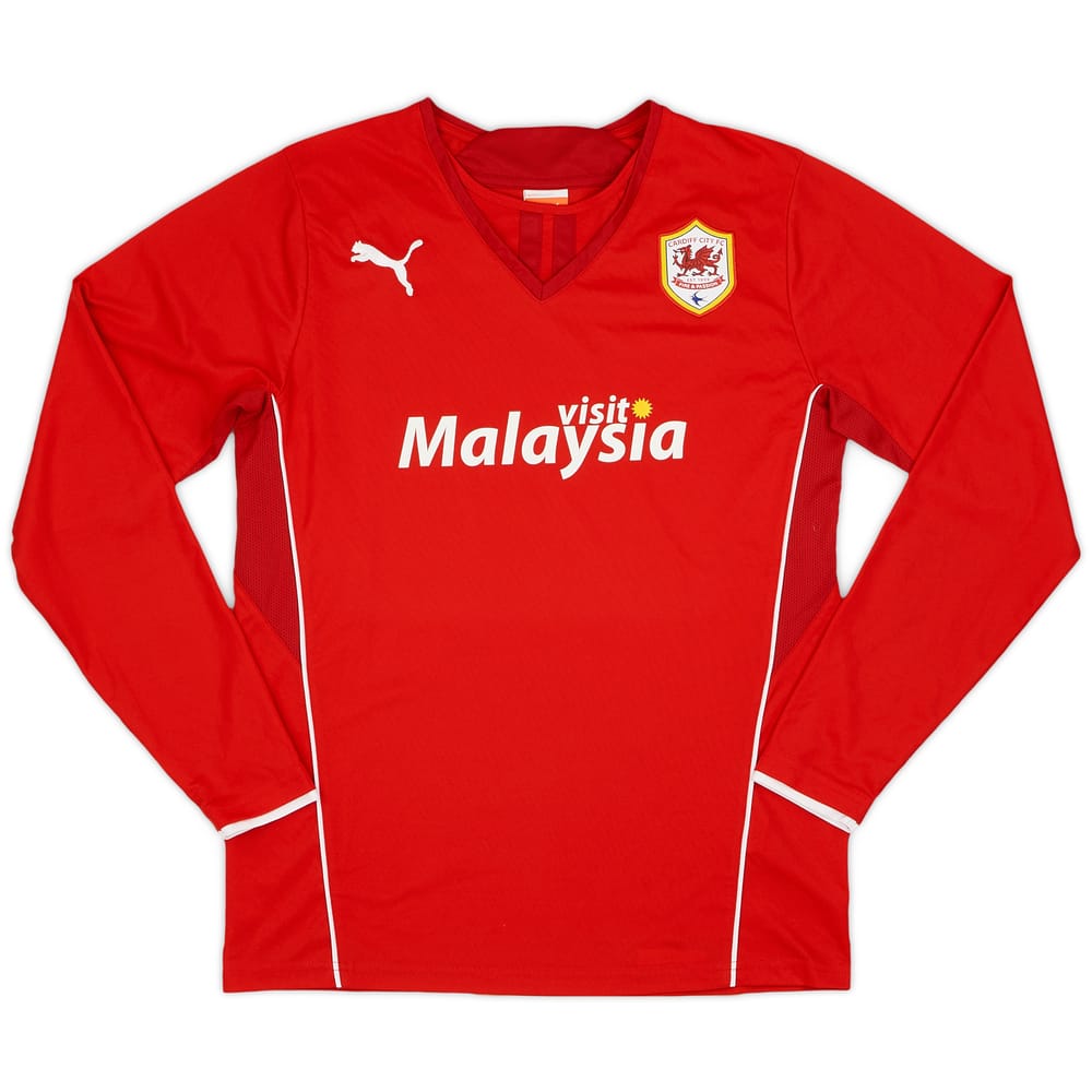 2013-14 Cardiff Home L/S Shirt - 9/10 - (M)