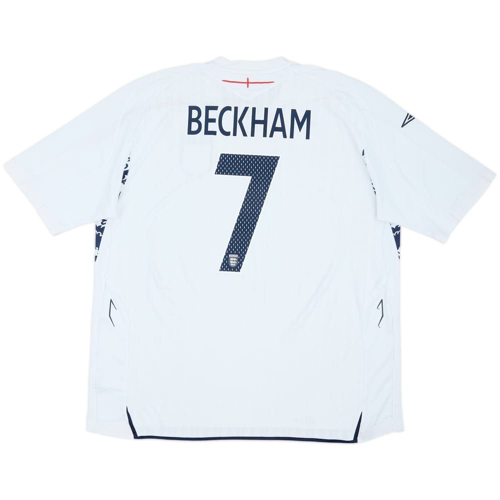 2007-09 England Home Shirt Beckham #7 - 7/10 - (3XL)