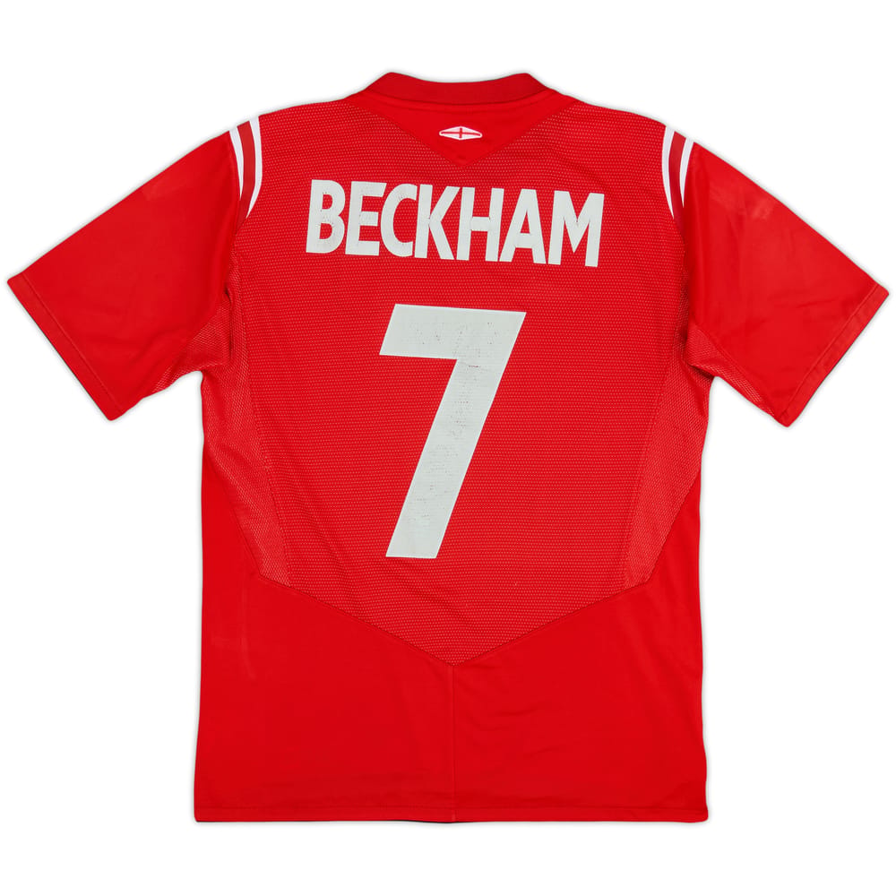2004-06 England Away Shirt Beckham #7 - 6/10 - (XL.Boys)